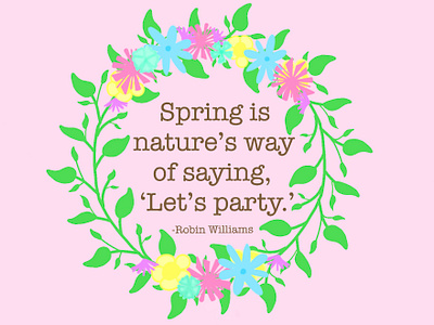 Spring wreath design graphic design illustration typography