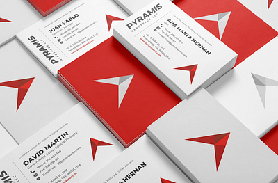 Pyramis Aerospace · Branding branding business card design editorial logo