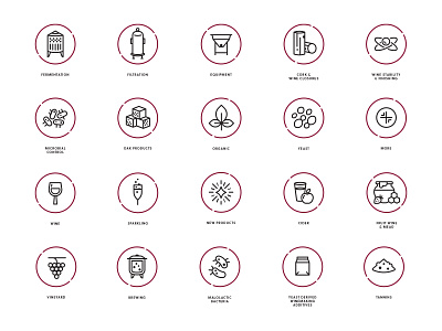 Scott Labs Icon Set agriculture alcohol beer beverage brewing grapes icons illustration minimal science wine