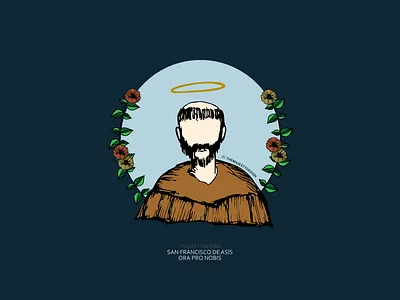 ST. FRANCIS catholic church design eucharist faith graphic design illustration jesus love nature saint saint francis san francisco