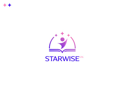 STARWISE LOGO DESIGN book logo brand identity branding editor logo literature logo logo logo design minimalist logo modern logo people logo professional logo star logo writer logo