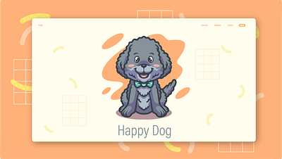 Happy Dog UI Design app branding design graphic design icon illustration logo tutorial ui vector