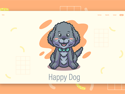 Happy Dog UI Design app branding design graphic design icon illustration logo tutorial ui vector