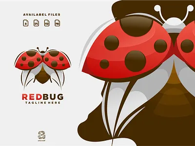 Redbug animation branding bug cartoon design flat illustration logo typography ui ux vector
