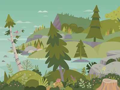 The Lowland Forest of South Korea animals camping climatechange ecosystem environment forest illustration landscape lowland outdoor southkorea sustainability travel wildlife