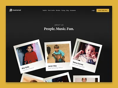 About Us — Musiversal about about page about us branding dark marketplace music musiversal people remote remote team team typography