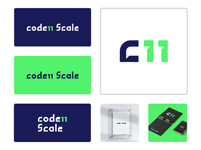 code11 Scale Logo Concept agency logo branding code11 coding design development logo logo logo design logo designer logo mark logotype minimalist