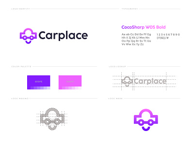 carplace logo design auto sales automotive best designer best logo brand mark branding car conceptual logo creative logo logodesign logos modern place point rental rental service trendy