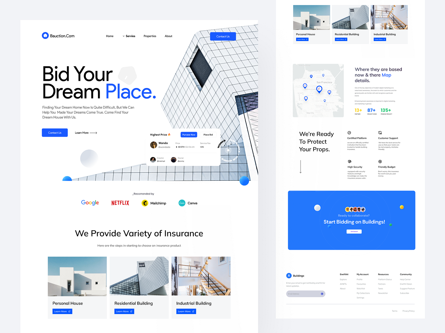 Real Estate Auction website by Emon Pixels for Duxica on Dribbble