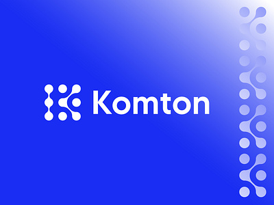 Komton logo design app blue brand brand identity branding clean creative design flat graphic design icon identity illustration lettering logo logo design logodesign logotype minimal typography