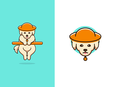 Golden Retriever Dog Logo branding cat design dog dog logo golden retriever illustration illustrative logo logo logo design logo mark mascot pet pets logo