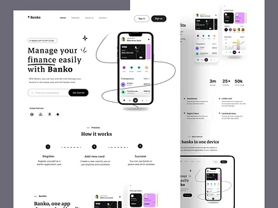 Fintech website home page: landing page app app design bank banking finance fintech home home page homepage landing landing page landingpage mobile app money transfer payment getway product designer ui uiu web design website