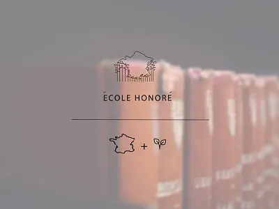 Logo Design for Ecole Honore 2d 2d art 2d logo brand branding creative design digital digital art france french graphic design identity branding illustration light logo minimal modern simple vector
