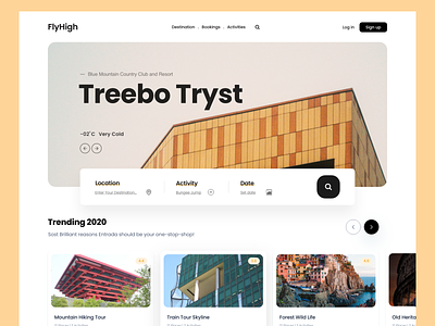 Web UI activity branding clean design filter hotel landing page product design property responsive room search service travel website typography ui ui ux user experience ux website