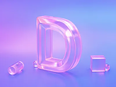 Glass logo 3d c4d glass logo material render sky
