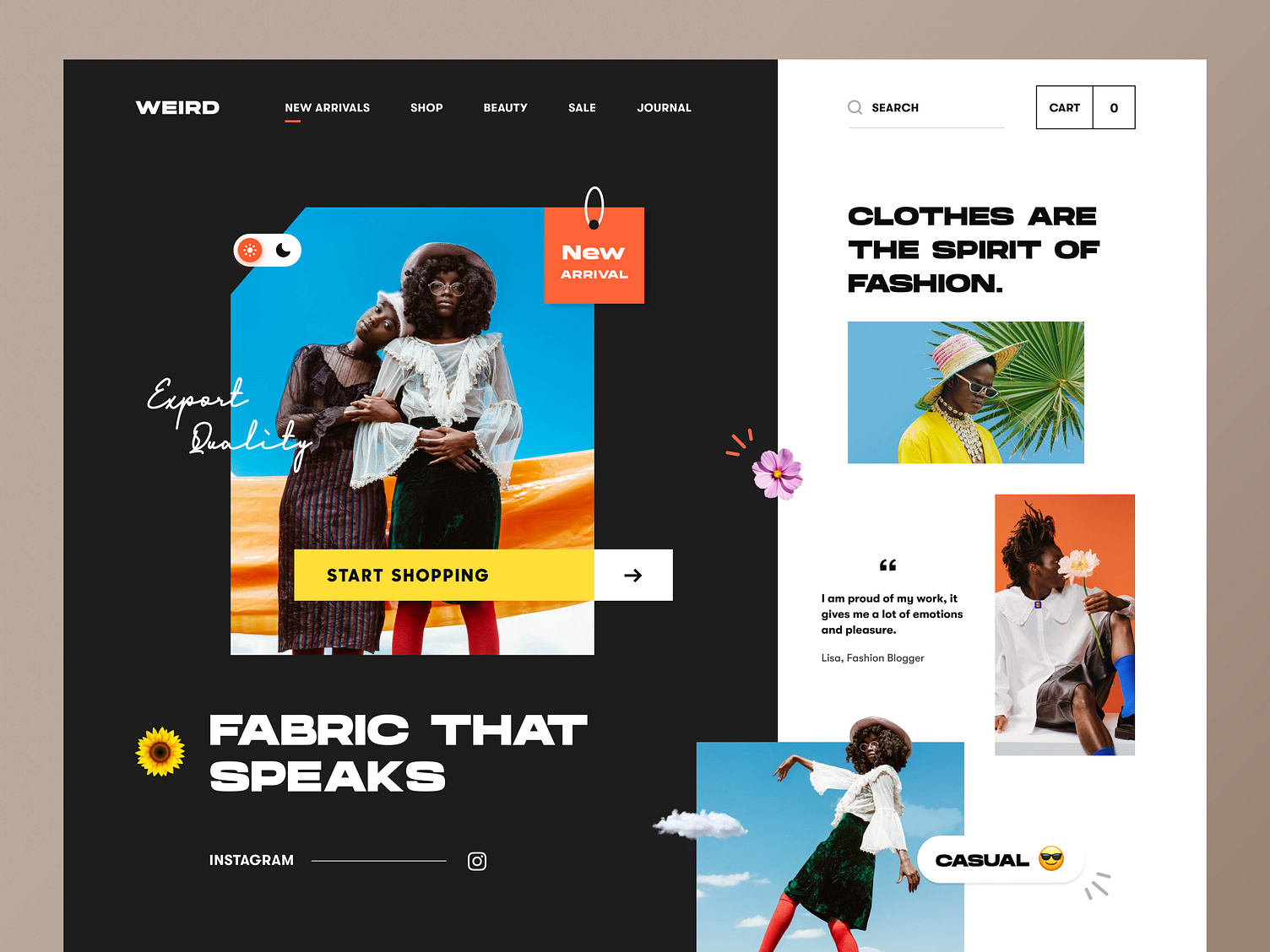 Fashion Brand site by Farzan Faruk for Rylic Studio on Dribbble