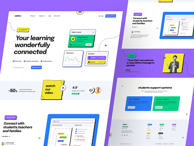 Edumex e-Learning Landing page agency education elearning elearning website header header design header ui landing page online education online learning product design saas ui design uiux design uiux designer web design website design
