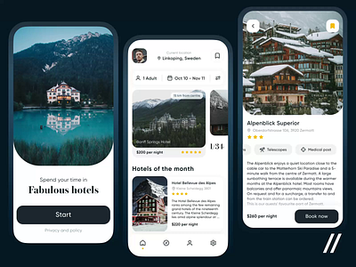 Hotel Booking App android animation app app design app interaction booking booking app calendar design hotel interaction interface ios mobile app mobile ui motion rent ui ux