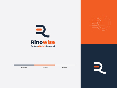 Rinowise Contracts Logo Design branding construction design graphic design identity design logo vector