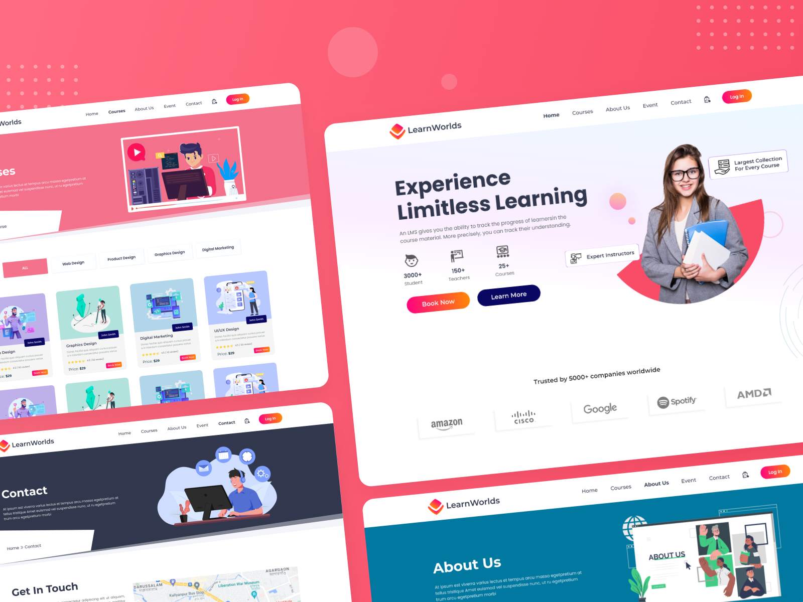 Learning management system SAAS Landing page UI Design by Opedia Studio ...