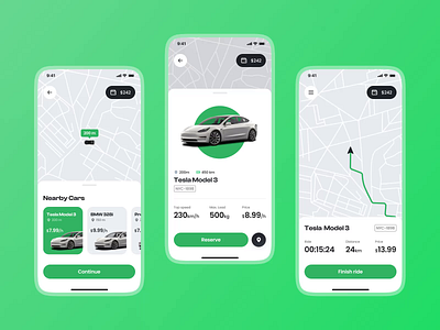 RoadBuddy - Carsharing Mobile App app app design booking car carsharing clean interface ios map mobile mobile ui rent ui user flow ux