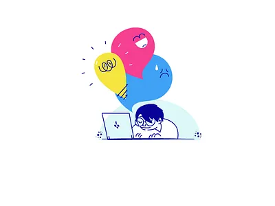 Feedback character feedback idea illustration
