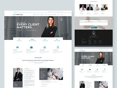 Lawyer website landing page ui design web design website design