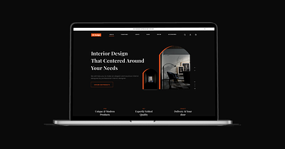 Interior design website branding landing page ui design web design