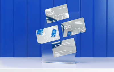 Discount card 3d branding design discount card graphic design illustration logo logoped logotype mark russia symbol ui