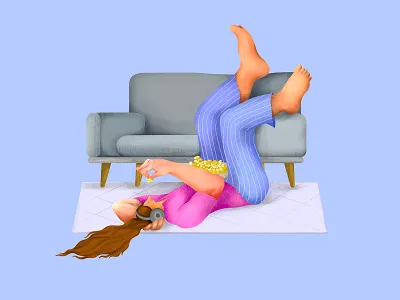 Couch potato - Chillin Weirdo archetype character design ha duong illustration vector