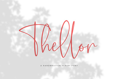 Thellor - Handwritten Script Font by Awanstudioz awanstudioz calligraphy font handlettering handwritten lettering letters script font script lettering typography