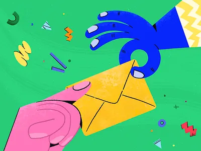 Drop me a line abstract blog illustration colors contact design art digital art digital2d dribbblers flat illustration flatdesign graphic illustration happy illustration inspiration letter mininalistic modern art vibrant web illustration