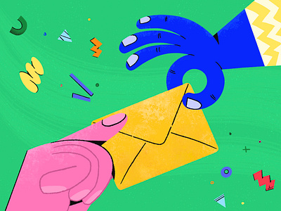 Drop me a line abstract blog illustration colors contact design art digital art digital2d dribbblers flat illustration flatdesign graphic illustration happy illustration inspiration letter mininalistic modern art vibrant web illustration