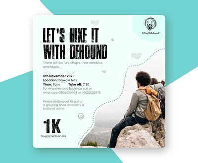 Hiking flyer design branding design graphic design logo typography
