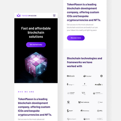 Blockchain landing page blockchain colombo design landingpage logo ui ux website