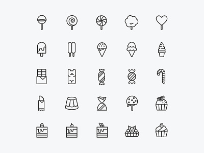 Candy & Pastry Icons candy candy icons candy vector design download free icons free vector freebie graphicpear icons download icons set illustration logo vector icon