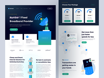 ARTnet - Internet Service Provider Landing Page arnet landing page artnet design isp landing landing page landing page design landingpage pricing provider server web web design website