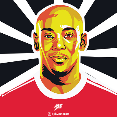 Anthony Martial in pop art portrait caucasian wpap