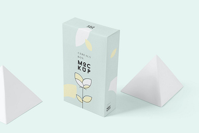 Cereals Box Mockup - Slim Size Box box branding cereals cereals mockup design food food mockup free freebie identity illustration mock mock up mockup photoshop slim slim box slim mock supplement wrapper