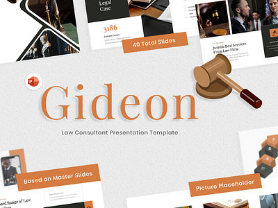 Gideon – Law Consultant PowerPoint Template business chart company profile creative creative agency custom production design gideon graphic design illustration infographic law consultant portfolio powerpoint powerpoint template presentation service team