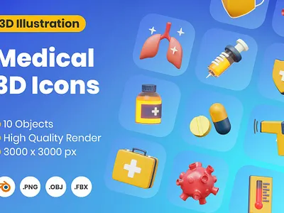 Medical 3D Icon Illustration 3d 3d animation 3d art 3d illustration animation app branding concept design graphic design illustration logo medical motion graphics page ui web web design web development website