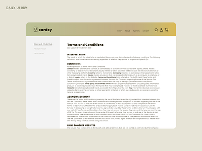 Daily UI 089 - Terms of Service daily ui daily ui 089 daily ui 89 dailyui terms and conditions terms of service