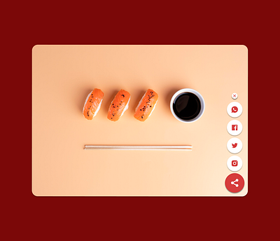 Social Share Button Design (DailyUi #010) app button design figma red social share ui