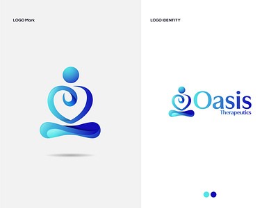 Oasis Therapeutics Logo brand identity corporate logo design ideas gradient gradient logo health logo heart ideas logo logodesign logos meditation oasis therapeutics spiritual therapy logo yoga logo