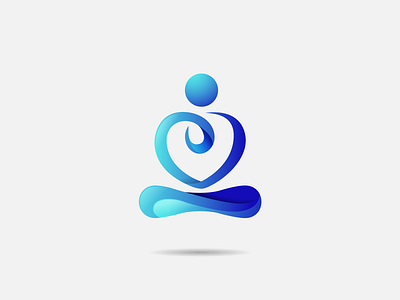 Meditation Logo chill design design ideas gradient gradient logo health logo icon logo logo design ideas meditate meditation meditation logo relax simple spiritual logo yoga logo
