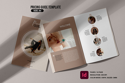 Multipurpose Pricing Guide Template brochure design layout magazine photography price list pricing guide proposal service guide service list studio welcome guide