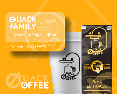 Quack Qoffee branding design illustrator logo photoshop website