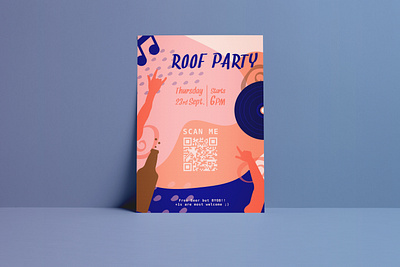 Roof Party Flyer beer flyer graphic design illustration invitation mellow party