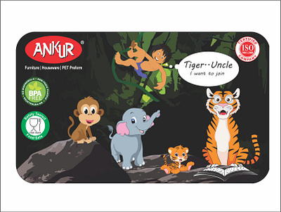 KID TIFFIN STICKER animation branding graphic design