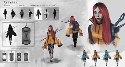 Athelia art branding character design design illustration